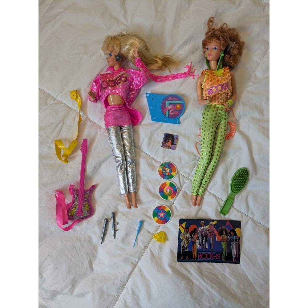 1986 Barbie & The Rockers Barbie Diva Doll Lot Original Fashions Accessories